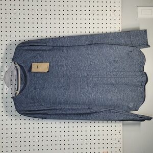 Nike Yoga Dri-FIT Long Sleeve Shirt Mens M THUNDER Blue Training Top NWT